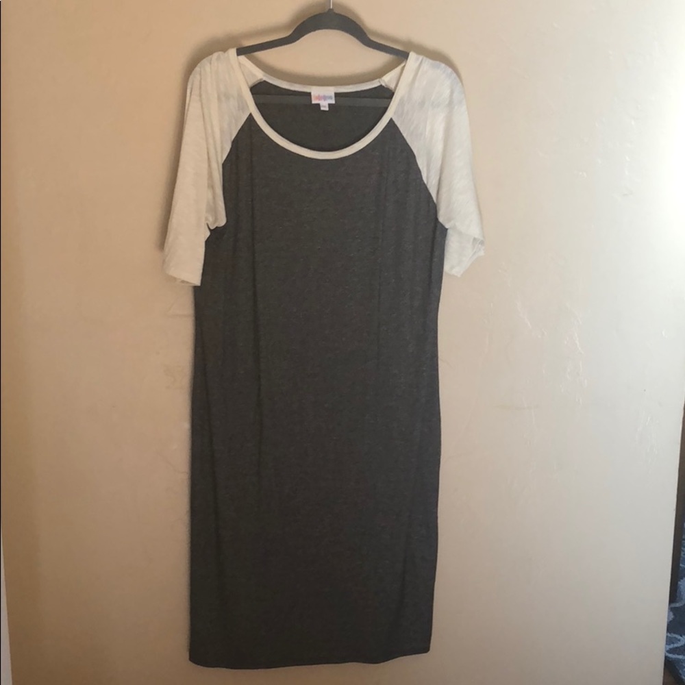 Lularoe Julia grey and cream